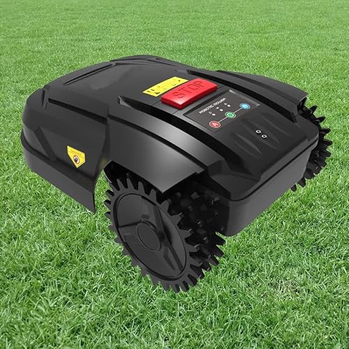 AMYYTL Electric Mower Robot, Intelligent Remote Control Electric Smart App Lawn Mower Robotic for Lawns up to 800m2, Cutting Width 18cm, Lawn Care Equipment for Gardening