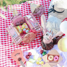 ZYBB Picnic Basket Wicker with Cutlery Insulation Bag for 2 People 45x26x25cm
