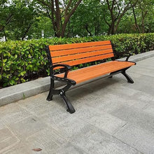 clould fitness Park Bench Outdoor Commercial Long Chair Cast Iron Solid Wood Community Square Seat Thick Wide Bench Outdoor Benches