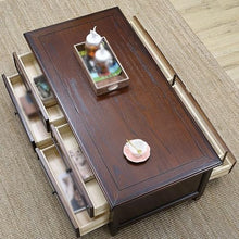 DIEYPOL Coffee Table Home Coffee Table Rural Living Room Small Low Table Wooden with Drawer Coffee Table Mesa para Centro De Sala