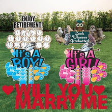 Celebration Yard Signs Bundle with Stakes – 74-Piece Starter Kit for Gender Reveal, Retirement, Graduation & Wedding Proposal