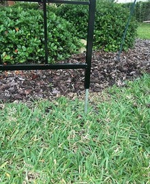 Classic Metal Garden Trellis, Black, with 12" Ground Stake, Plant Trellis, All Aluminum, Handmade, 65" x 27", Garden Decor, Yard Art