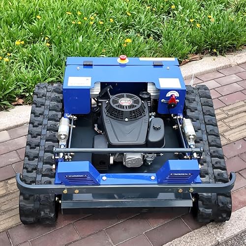 Remote Control Brush Mower – 9HP Gas, 58cm Wide Deck, Auto-Retracting Blades, 40° Slope, 1800W Sealed Brushless Drive – for Thick Brush, Wetland Edge, Hillside – High-Power Crawler Cutter