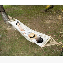 MaGiLL Outdoor Hammock Anti-Rollover Single Canvas Hammock Outdoor Camping Swing Adult Portable Hanging Chair (Color : Argento, Size : Light Grey)