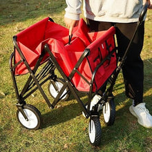 BIOMICE Collapsible Wagon Shopping Cart Portable Folding Trolley Cart Garden Heavy Duty Wagon with Wheels for Outdoor Garden Cart