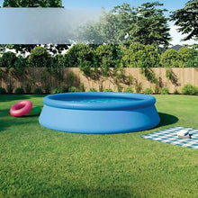 13ft x 33in Round Inflatable Swimming Pool with 530 GPH Filter Pump, Blue