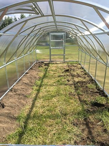 Greenhouse Baltic LT 9ft X 24ft (3x8m) with 4mm Polycarbonate Cover with 2 Doors + 2 hatches with Automatic Opener