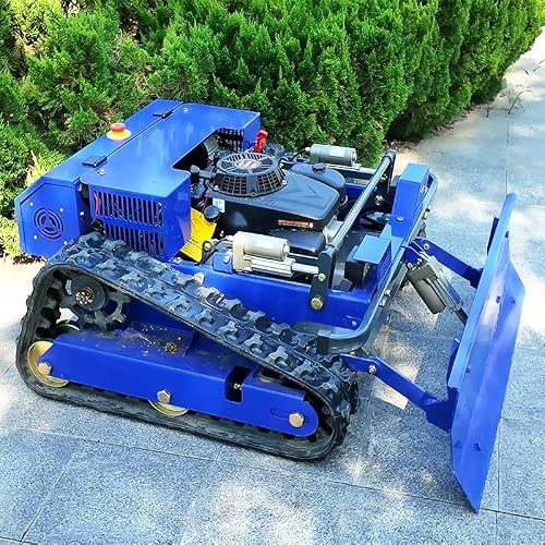 Remote Control Lawn Mower with Snow Plow – 9HP Gas Hybrid, Zero-Turn, 2-15cm Electric Height, 41° Slope, 800m Remote, Brushless Motor – for Large Turf, Snow, Orchard – Year-Round Professional Machine