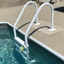 3 Rung Step Ladder Inground Pool Handrail with Polymer Finish, White