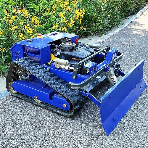 RC Lawn Mower with Snow Plow – Hybrid Gas-Electric, 1600W Brushless, 0.79-5.9" Electric Height, 45° Slope, Self-Developed Circuit – for Estate, Slope, Snow – Durable Year-Round Machine