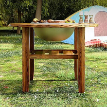 Double-Layer Fire Pit Table, Outdoor Fire Pit Bowl with Handles &Grills, Heating Barbecue Stove,Outdoor Fireplaces,Stove Tea Table, for Outside Patio Camping