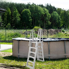 A-Frame Adjustable Above Ground Ladder for 48 to 56-inch Wall Height Pools