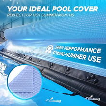 GeoBubble CoolGuard™ 20mil Cooling Solar Pool Cover, Summer Cooling Solar Blanket for Inground & Above Ground Swimming Pools, Reflects Sunlight to Keep Water Cooler, 12' X 24'