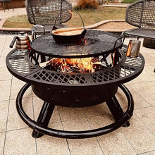 Fire Pit Iron Frame Fire Pits for Courtyard Outdoor Heaters Bonfire Oven Home Terrace Bake Stove Garden Supplies