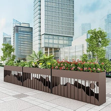 cold moon Customized Outdoor Stainless Steel Tree Pot Flower Box Flower Trough Flower Stand Sales Department Flower Pot guardrail Flower Bed Commercial Street Planting Box (Three-Piece Set)