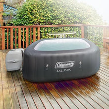 Bestway Coleman Hawaii AirJet Inflatable Hot Tub with EnergySense Cover + SaluSpa Underwater Non-Slip Pool and Spa Seat Blue