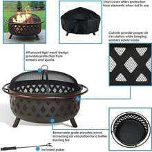 Fire Pit Fire Pit Outdoor Wood Burning Pits Heating Large Steel BBQ Grill Bowl for Winter with Cooking Grate