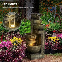 MVUYO FMURY Waterfalls Water Fountain Decor Floor Water Glazed Pots Fountain for Outdoor Patio Garden Backyar