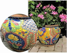 FAFACAI Rural Outdoor Courtyard Flowerpot Hand-Painted Colorful Classical Planter Ceramic Plant Pot Large Flower Pot European Flowerpot Garden Balcony Decoration Bonsai Pot (51 * 39cm)
