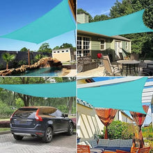 COARBOR Heavy Duty Reinforced Wire Sun Shade Sail Rectangle Canopy Cover Turquoise Green