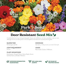 Park Seed Grow Your Own Vibrant Annual and Perennial Wildflower Garden Seed Mixture, Easy to Grow Varieties for Pollinators and Spring Gardens - Deer Resistant Mix, 10 lbs