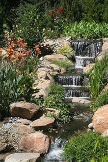 HALF OFF PONDS Pond Free Cascade Waterfall Kit with 4,100 GPH Pump and EPDM Liner Black