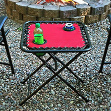 Akari Decor 3pcs Set Deluxe 2-Pack Furniture Zero Gravity Chairs Outdoor Indoor Portable Lounge & Folding Table w/Cup Holder Set for Beach Recliner Camping Lawn Balcony Deck, (3 pcs Set) (Red)