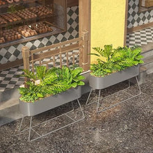 M3b6G8p1 Planter Box Curved Partition Planter Box Flower Trough Rack for Yard Mall Landscape Decor(Medium)