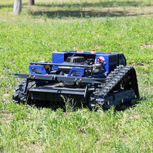 AIWEIYA 9HP Gas Remote Control Brush Cutter Mower, 55cm Wide Deck, 2-15cm Height, 45° Slope, Auto-Retract Blades, Brushless Motor, All-Terrain for Heavy Grass & Dense Brush